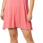 Essentials Women's Short-Sleeve Scoop Neck Swing Dress (Available in Plus Size)